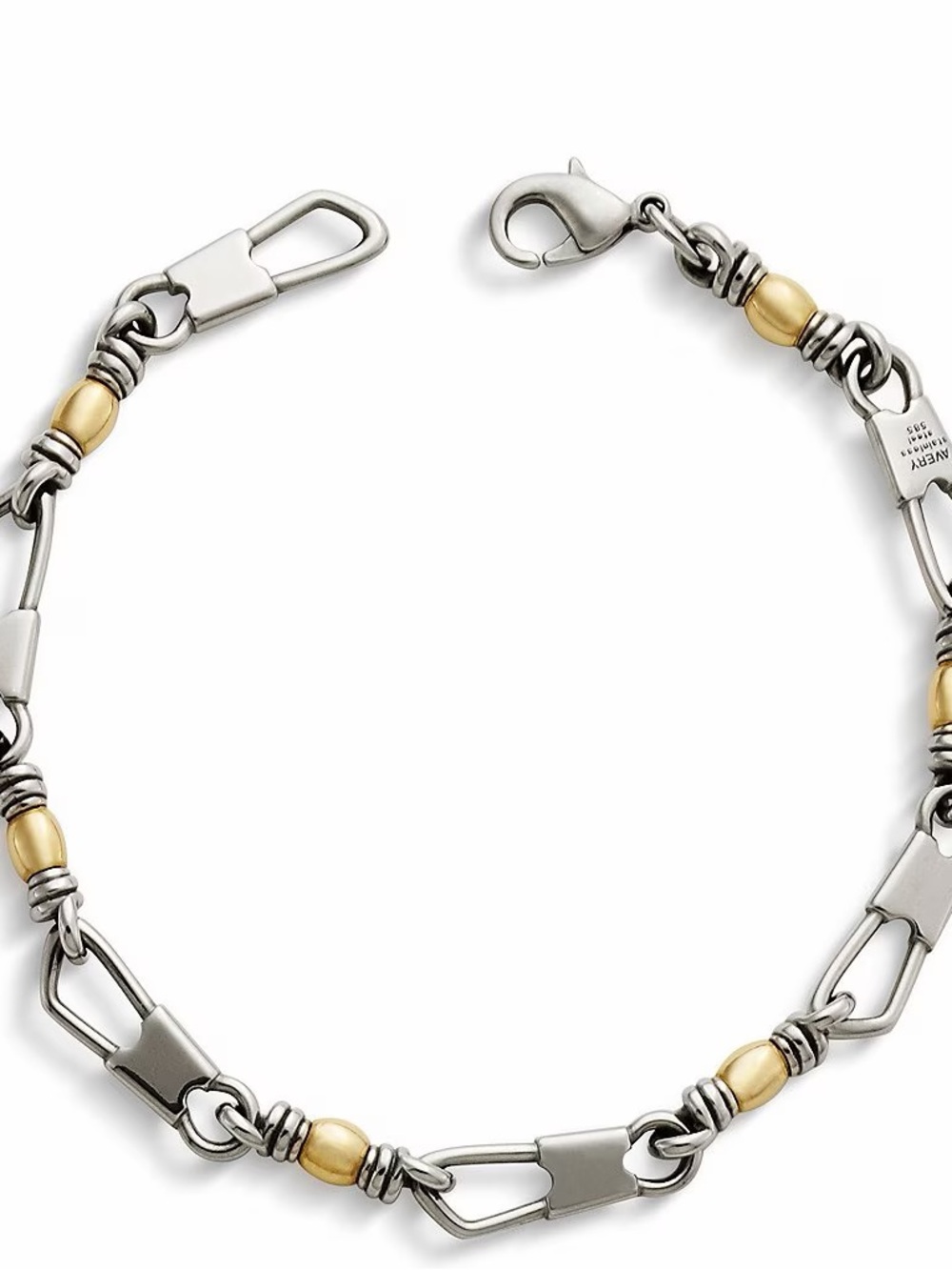 James Avery Two-Tone Men's Chain Bracelet in Silver and Gold